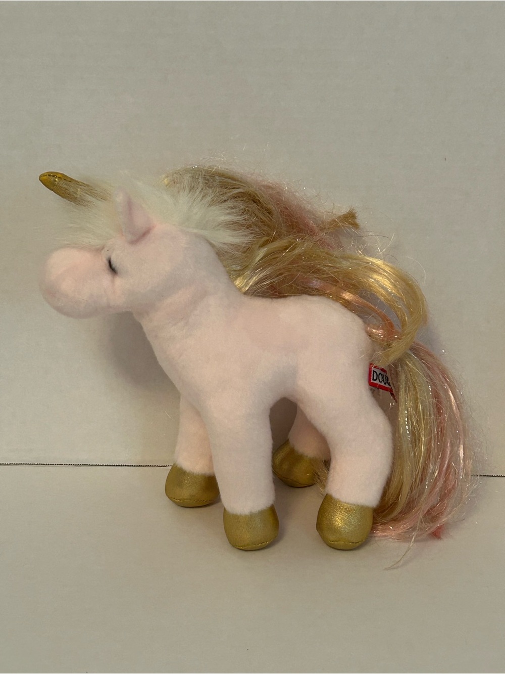 Douglas Pink Unicorn Plush with Gold Horn and Hooves